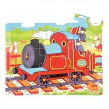 Puzzle en bois train, 9 pièces – BIGJIGS TOYS
