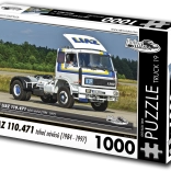 Puzzle RETRO-AUTA : LIAZ 110.471 tracteur de semi-remorques (1984–1997), 1000 pièces