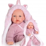 Antonio Juan Petit poupée réaliste avec sons, corps en tissu souple, 27 cm