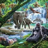 Puzzle Animaux de la jungle XXL 100 pièces