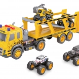 Transporteur avec voitures et effets