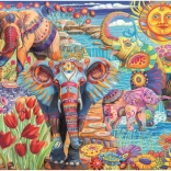 Puzzle Carnaval des Éléphants 500 pièces