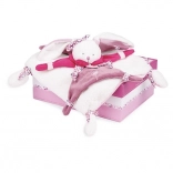 Coffret cadeau Doudou avec lapin en peluche rose