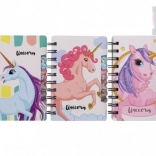 Bloc-notes avec motif de licorne