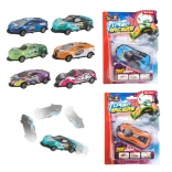 Voiture de course retournable 9 cm à remontage, assortiment de couleurs