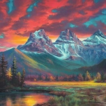 Puzzle Trois Sœurs, Alberta 1000 pièces