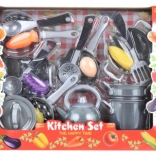 Set de vaisselle pour enfants avec accessoires et aliments
