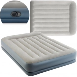Lit gonflable en velours INTEX Pillow Rest Mid-Rise, double avec pompe électrique 203 × 152 × 30 cm