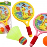 Raquettes de badminton Animaux pour enfants Jaune Rose