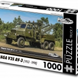 Puzzle Retro-voitures TRUCK n° 7 PRAGA V3S AV-3 1000 pièces