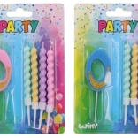 Bougie de fête chiffre 0 avec 4 bougies