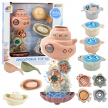 Jouets de bain Sous-marin Gobelets à ventouses 9 pcs