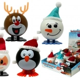 Set de jouets de Noël à remontoir – pingouin, renne, bonhomme de neige et Père Noël, 12 pièces