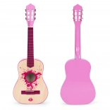 Guitare pour enfants rose à 6 cordes ECOTOYS