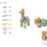 Jeu de construction BIO créatif pour enfants 18 mois+ - Grand set 43 pièces