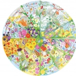 Puzzle rond L’Année au jardin 500 pièces GIBSONS