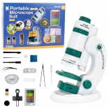 Microscope éducatif portable 2‑en‑1 pour enfants 60x/180x avec accessoires