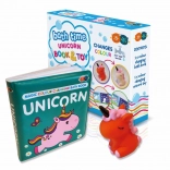 Leporello de bain magique changeant de couleur avec jouet – licorne