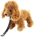 caniche en peluche avec collier éco‑responsable 26 cm