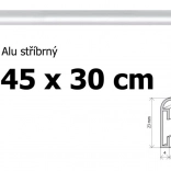 Cadre en aluminium 45 × 30 cm – argent