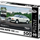 Puzzle Rétro-voitures Škoda Rapid 136 (1988) – 500 pièces