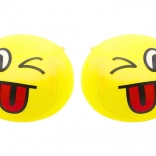 Balle emoji jaune souple 9 cm