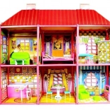 Grande maison de poupées avec mobilier – villa créative