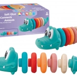 Pyramide éducative souple crocodile pour bébés