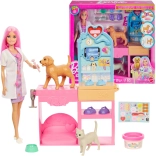 Barbie vétérinaire – clinique pour animaux avec moulages