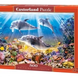 Puzzle 500 pièces Dolphins Underwater