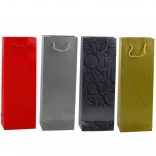 Sac-cadeau pour bouteille avec inscriptions en relief 35 × 12 × 9 cm