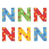 Lettre en bois étoilée N de Bigjigs Toys