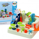 Piste de stationnement interactive pour enfants avec petites voitures