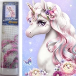peinture diamant Lady licorne 30 × 40 cm - Norimpex