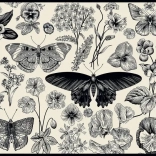 Puzzle INTERDRUK Papillons et Fleurs 500 pièces