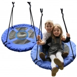 Balancelle de jardin nid pour enfants bleue 80 cm