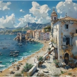 ANATOLIAN Puzzle Village au bord de la mer 1000 pièces