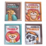 Bloc-notes à spirale non ligné 14,5 × 21 cm, 60 pages – Animaux