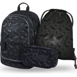 Baagl set core batman noir – sac à dos scolaire, trousse et sac