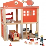 Small foot grande caserne de pompiers en bois avec lumières et sons