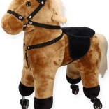 Cheval brun à roulettes