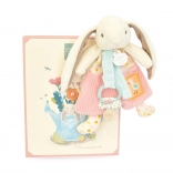 Coffret cadeau peluche lapin Ciboulette avec attache-tétine