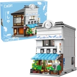 Kit de construction CADA boutique de sushi japonaise avec éclairage LED, 1665 pièces