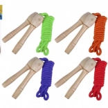 Corde à sauter avec poignée en bois 240 cm