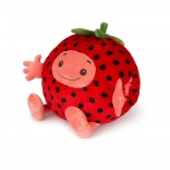 Coussin chauffant en peluche fraise Cozy Noxxiez 3 en 1