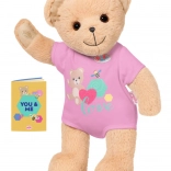 Ourson en peluche BABY BORN en tenue rose 36 cm