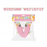 Guirlande en papier « Joyeux anniversaire » – rose