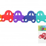 Guirlande colorée avec motif d'automobile