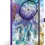 Carnet ligné A5 avec motif attrape-rêves