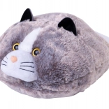 cozy noxxiez chat – pantoufle en peluche chauffante